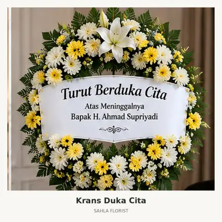 Krans Bunga Duka Mataram