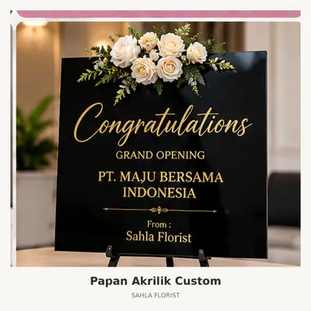 Papan Bunga Akrilik Mataram